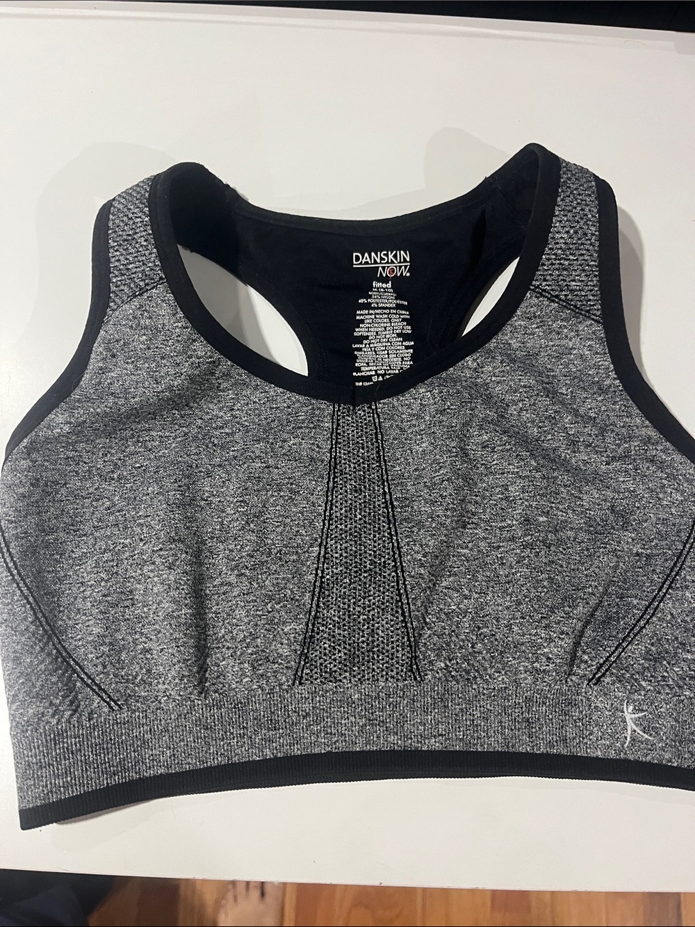 Danskin Now Heather Grey Seamless Racerback Sports Bra